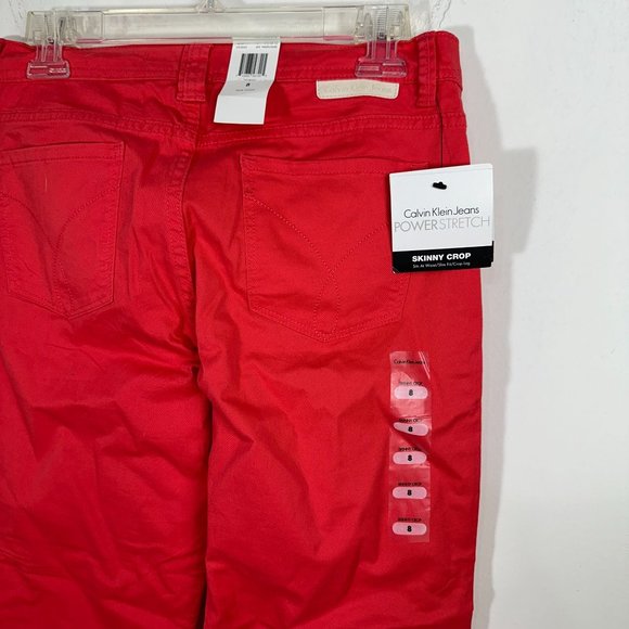 Calvin Klein Jeans Pink Power Stretch Skinny Crop Pants 8 - Picture 6 of 11